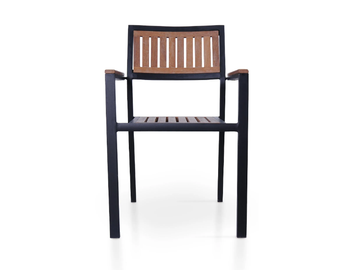 SUNSET - Iroko chair with armrests by 5A Design - view 3